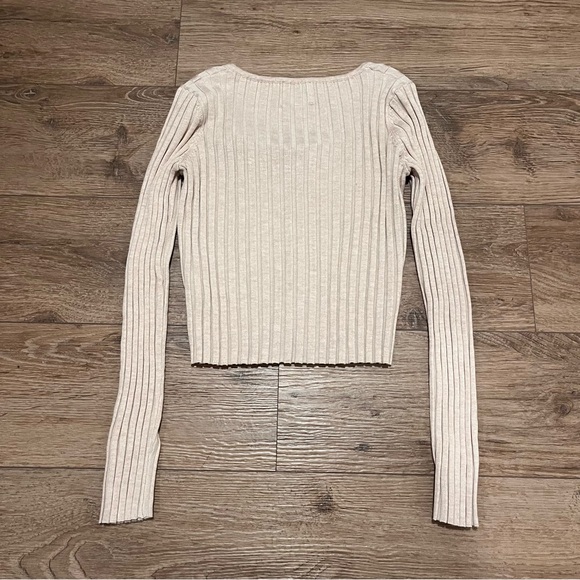 Pink Rose Button-up Cropped Sweater - Size Medium - Picture 9 of 12